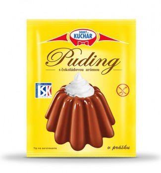 Powdered chocolate pudding