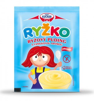 Ryžový puding v prášku s vanilkovou arómou