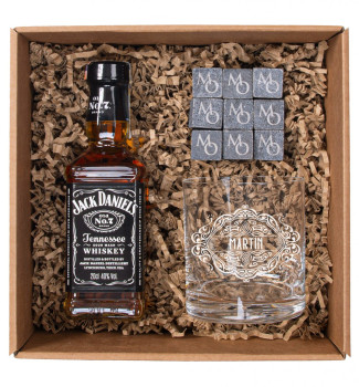 Whisky BOX - pohár, kamene, Jack
